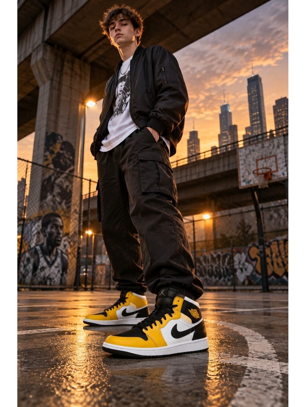 Nike Air Jordan 1 Mid Yellow Ochre Men’s Size 8 Brand New!